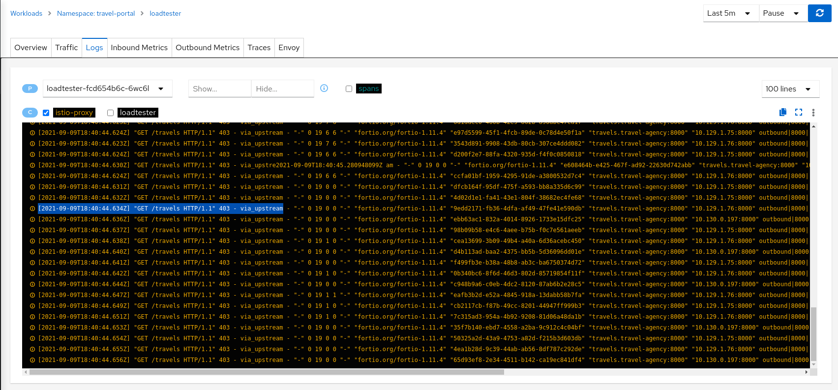 Loadtester Logs Loadtester Logs